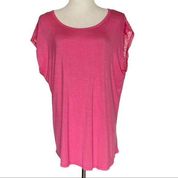 EXTRA TOUCH Sleeveless Top Crochet Lace Back 2X - Picture 5 of 7